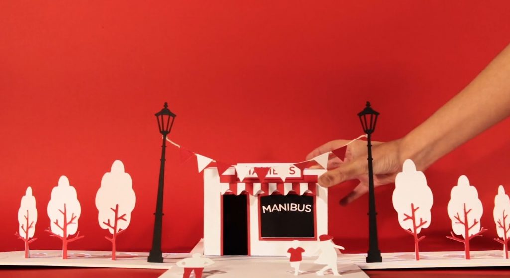 Tournage publicité Manibus, kit à tous faire